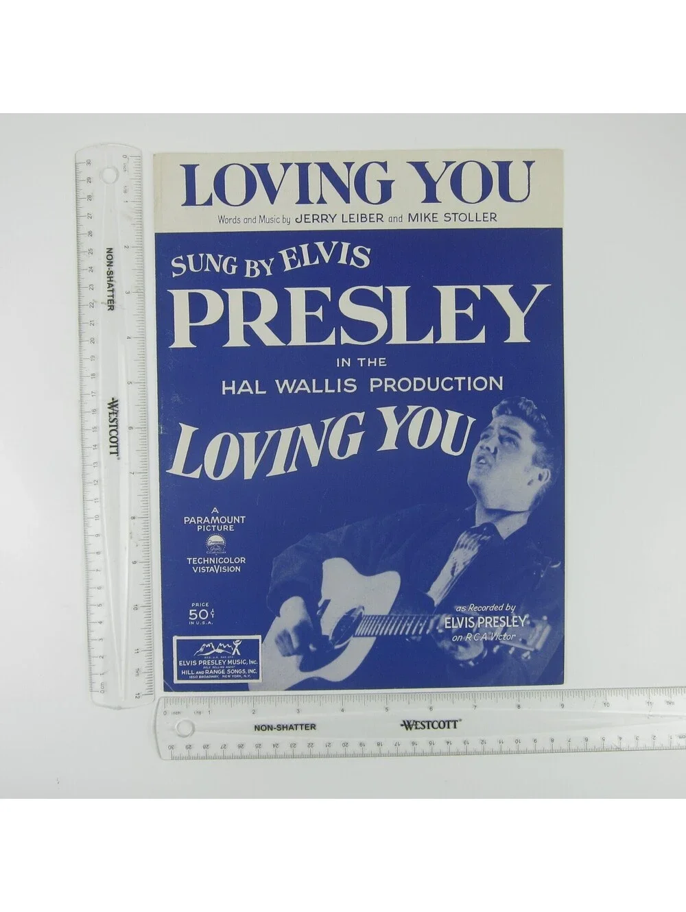 Sheet Music Loving You Elvis Presley Jerry Leiber Mike Stoller Vintage 1957